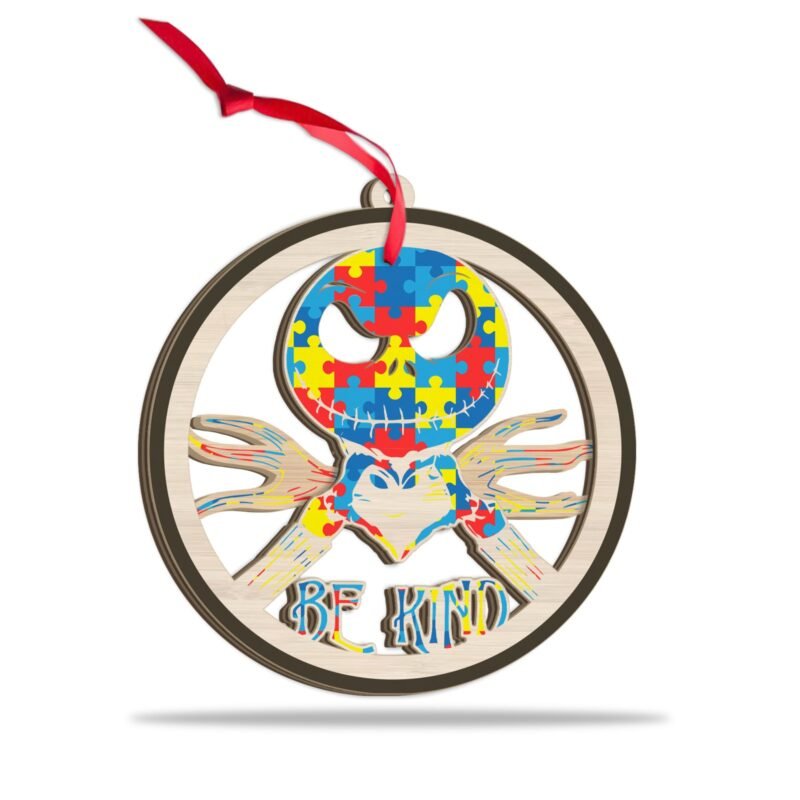 JK Be Kind Autism Ornament