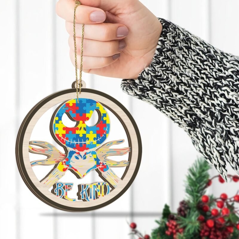 JK Be Kind Autism Ornament