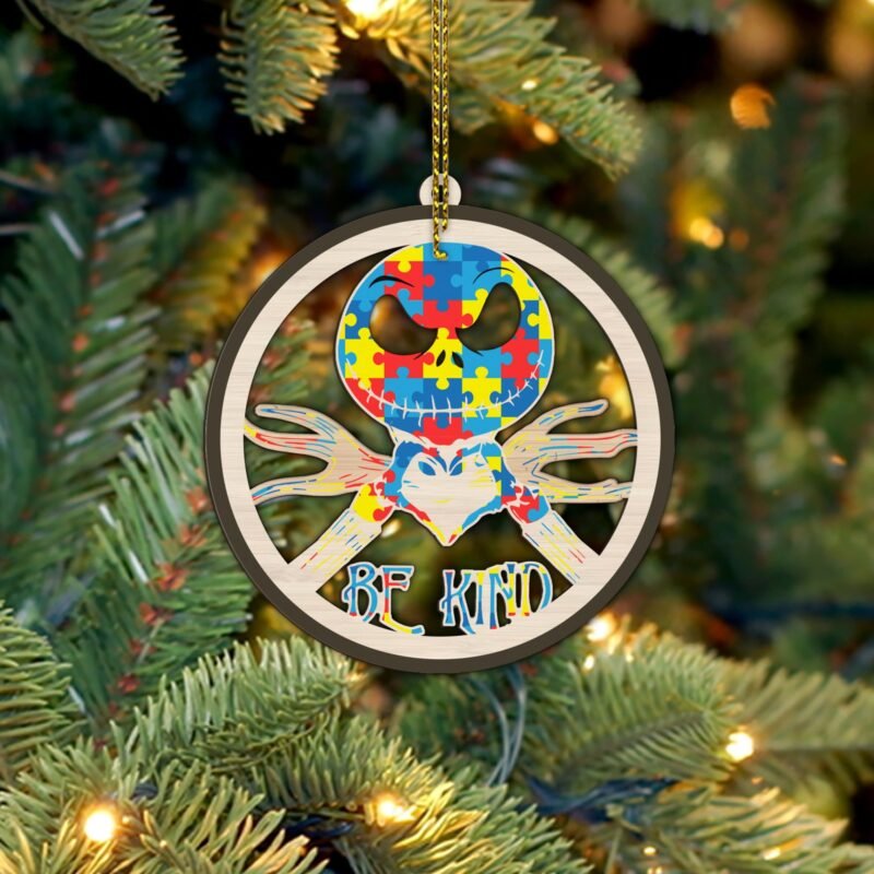 JK Be Kind Autism Ornament