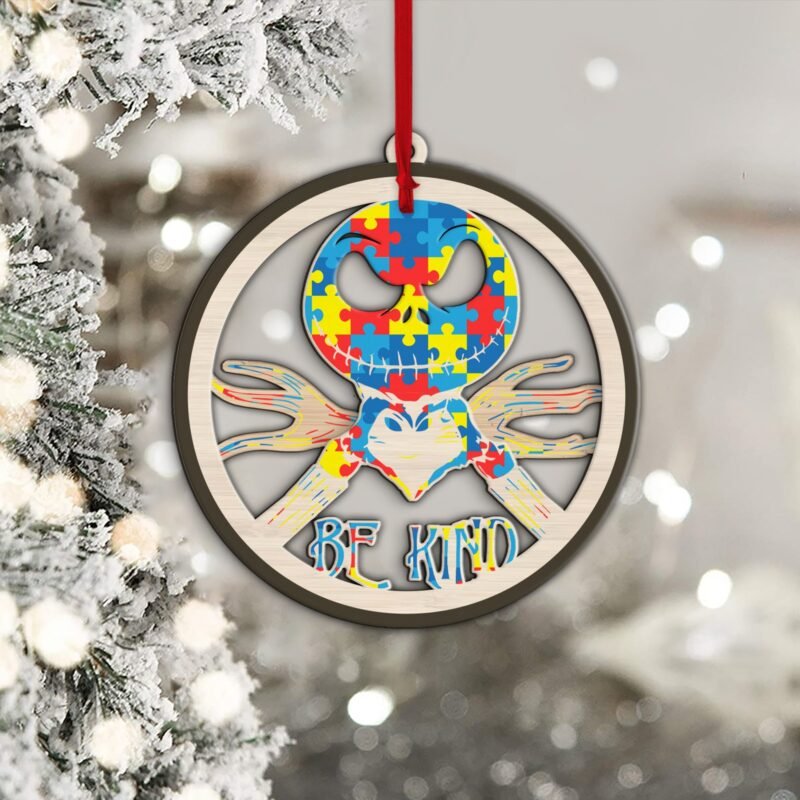 JK Be Kind Autism Ornament
