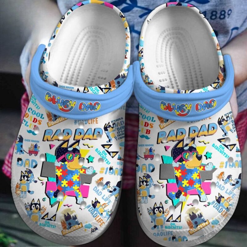 Bluey Rad Dad Autism Shoes