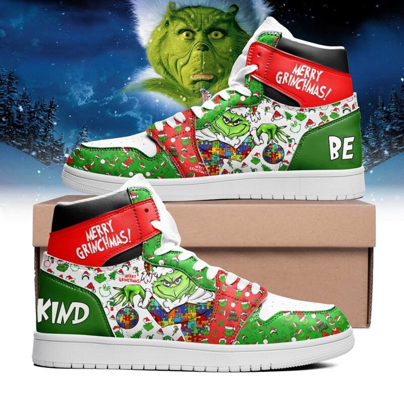 Autism Merry Grinchmas AJD Shoes