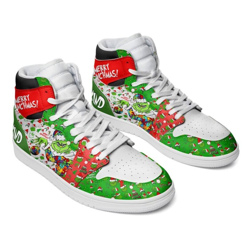 Autism Merry Grinchmas AJD Shoes
