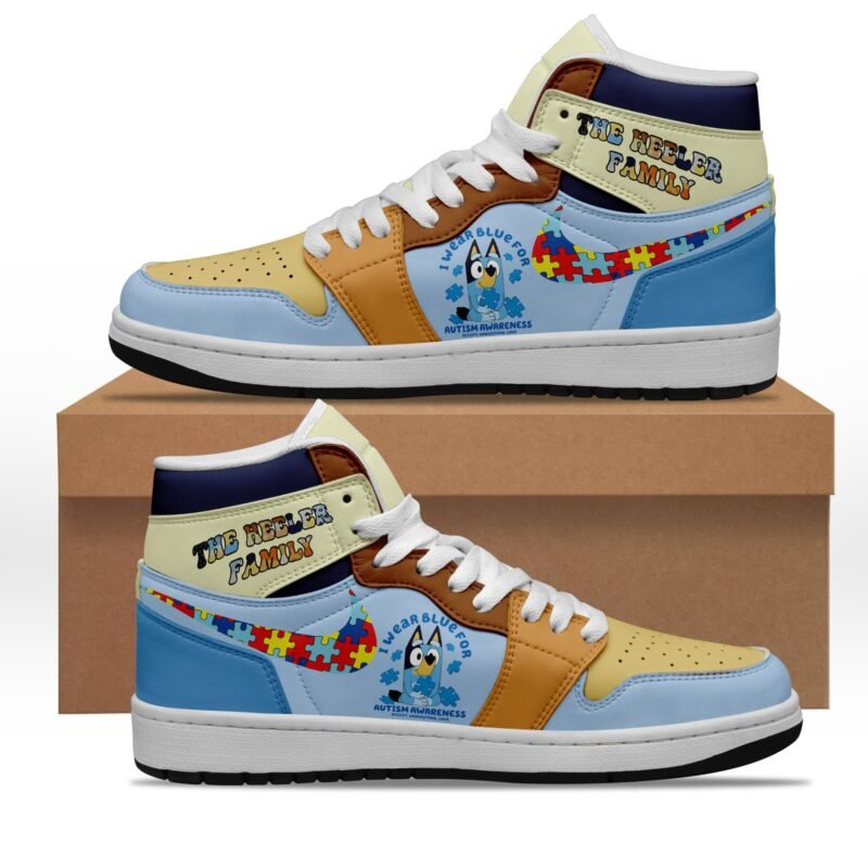 Personalized Autism Bluey High AJD- I Wear Blue For Autism Awareness