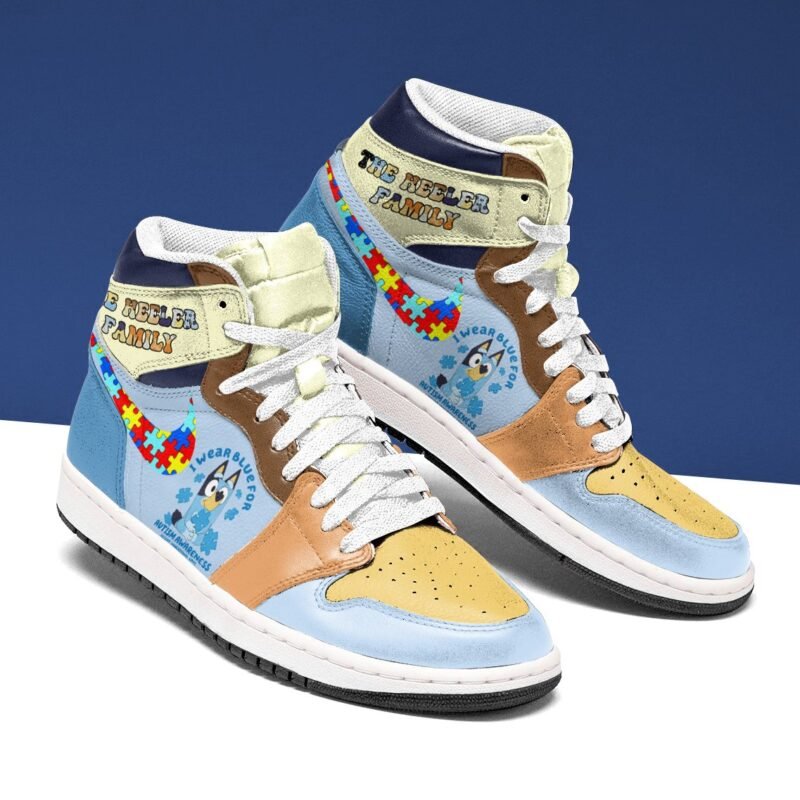 Personalized Autism Bluey High AJD- I Wear Blue For Autism Awareness