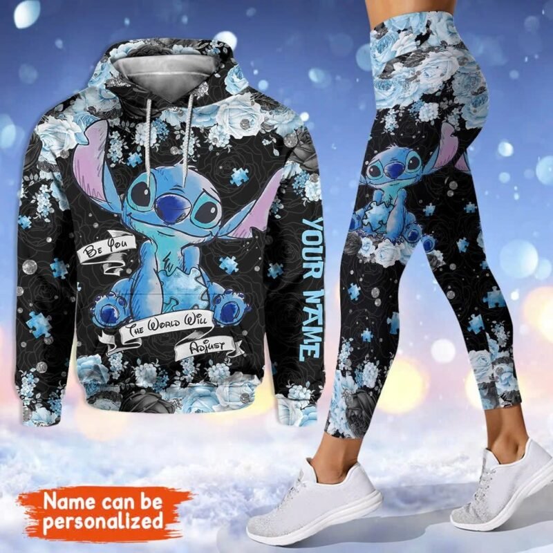 Be You The World Will Adjust - Personalized Autism Awareness Hoodie and Leggings